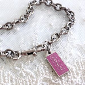 Sold! Coach Pink Hangtag Charm Bracelet
